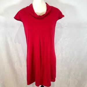 Red go go style pleated mini dress size medium